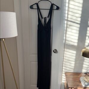 Zara S Black Shimmer Maxi Dress